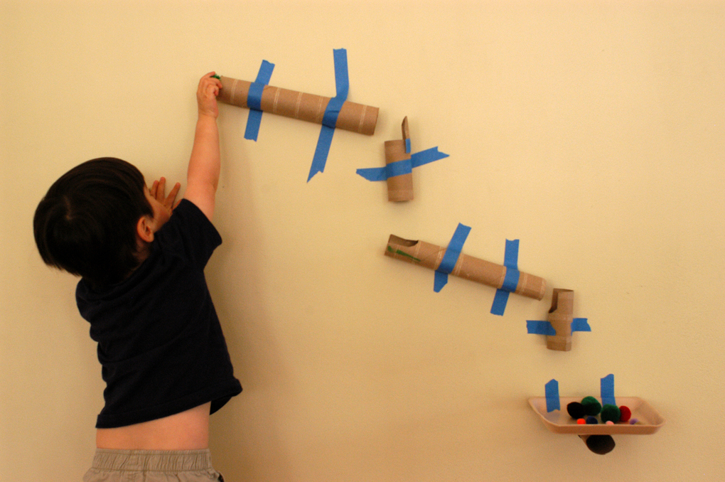 Marble run kids activity